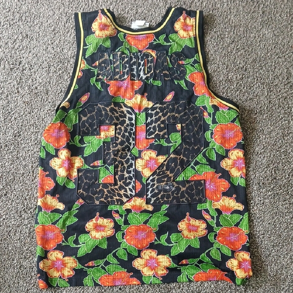 Jeremy Scott x Adidas Floral Leopard Jersey - Black, Orange, Green - Picture 6 of 7